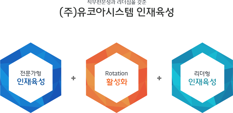 직무전문성과 리더십을 갖춘 (주)유코아시스템 인재육성 - 전문가형 인재육성+rotation 활성화+리더형 인재육성